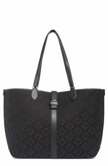 large spade floral jacquard tote