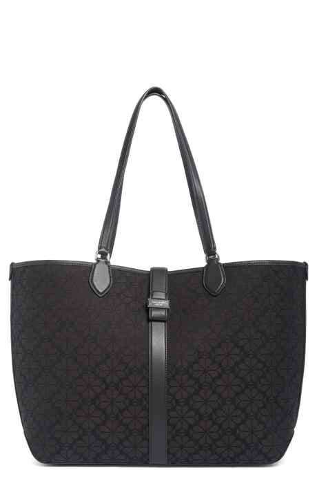 large spade floral jacquard tote