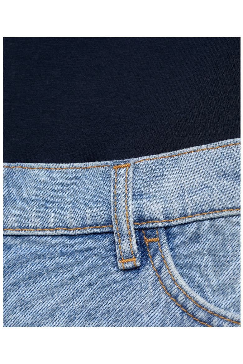 Over the Bump Ankle Straight Leg Maternity Jeans, Alternate, color, MEDIUM BLUE