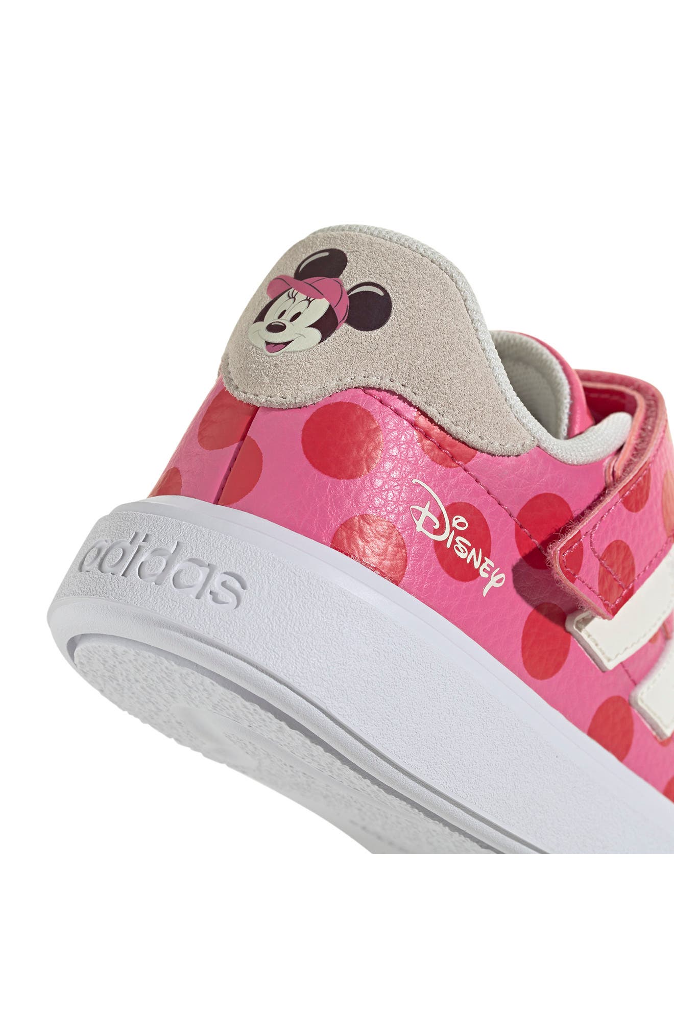 adidas x Disney<sup>®</sup> Kids' Minnie Mouse Courtblock Sneaker, Alternate, color, 