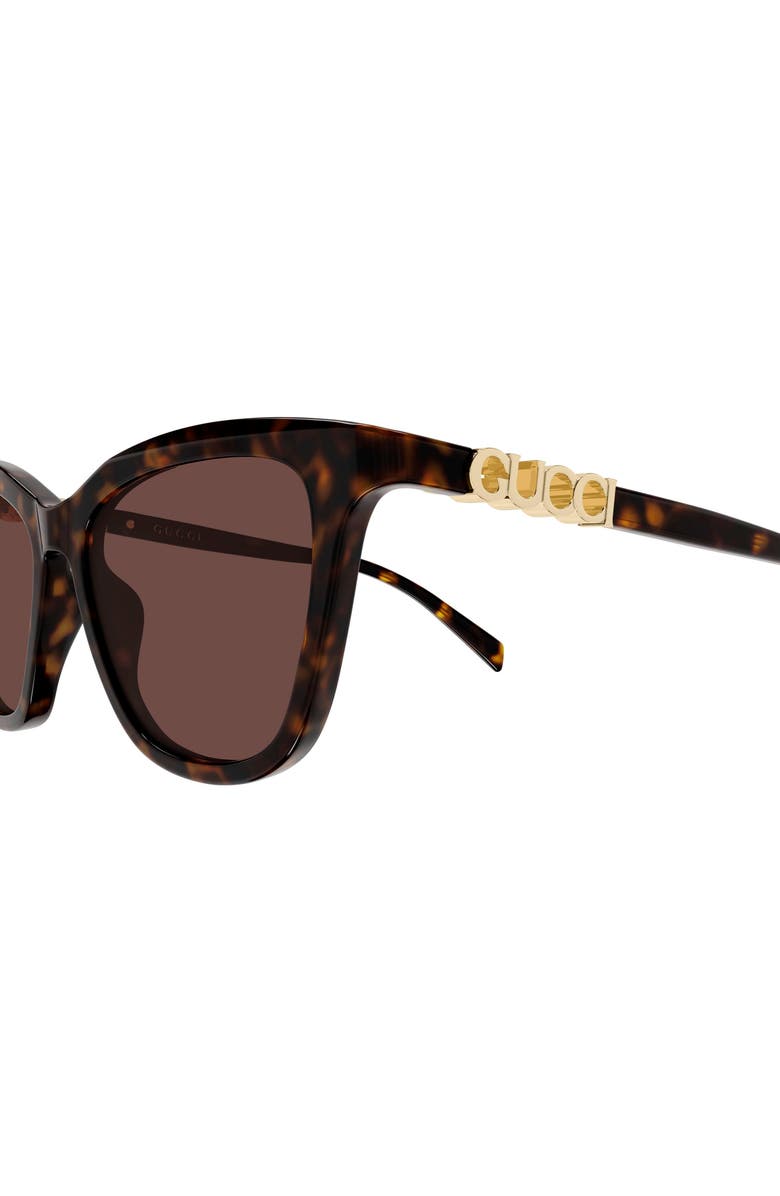 Gucci 52mm Cat Eye Sunglasses, Alternate, color, Havana