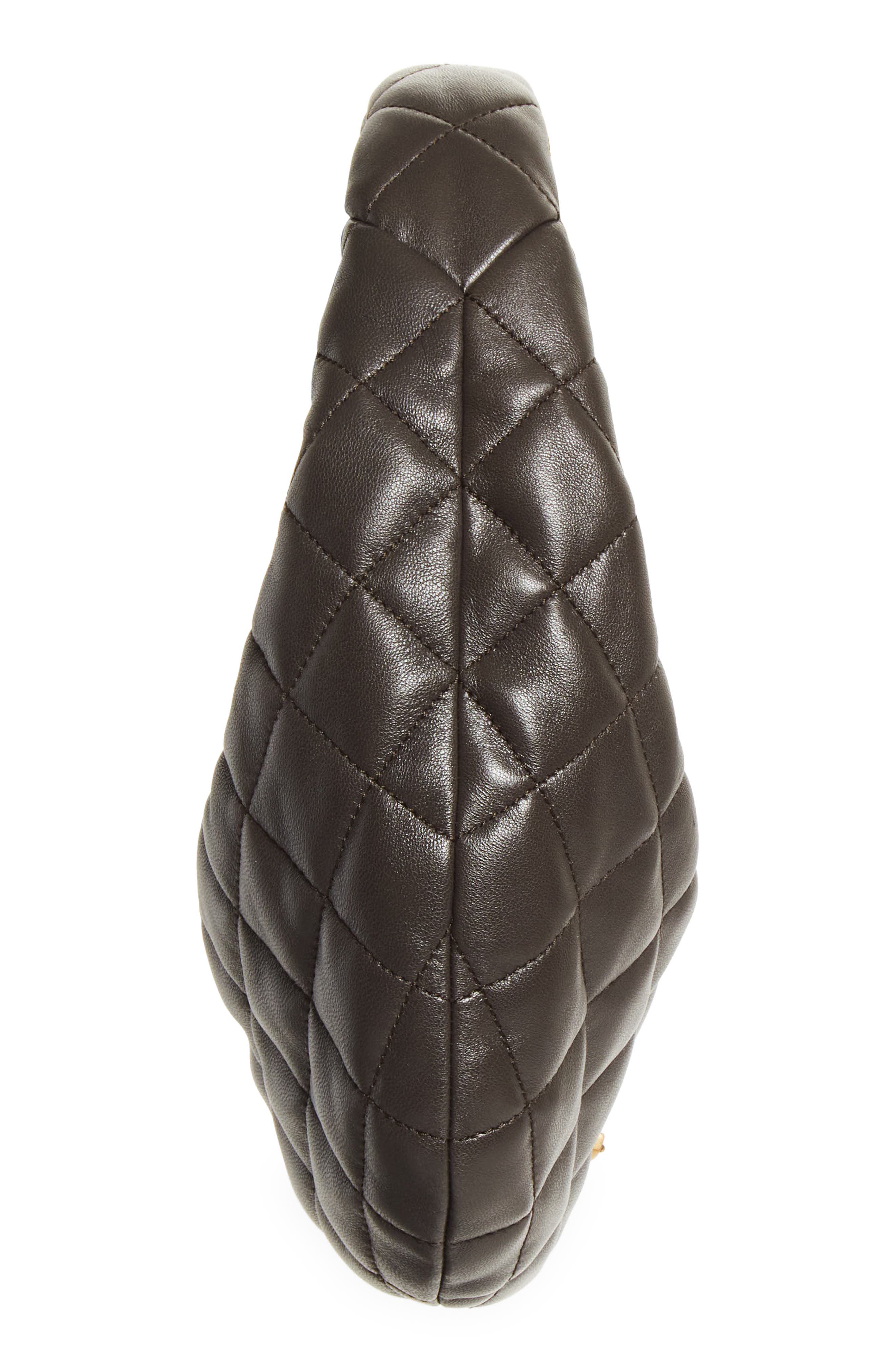 Saint Laurent Baby Icare Quilted Leather Hobo Bag, Alternate, color, Urban Grey