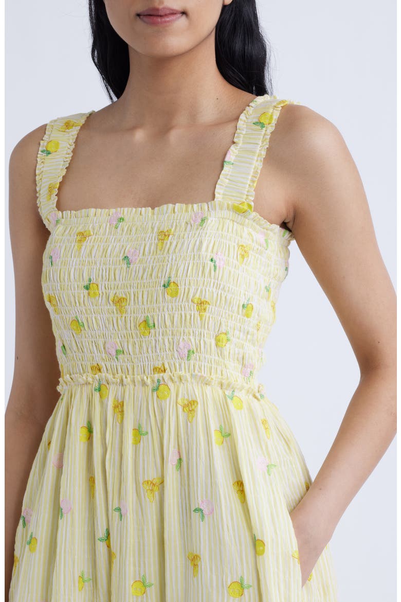 Hadly Smocked Maxi Dress, Alternate, color, ESTELLE YELLOW