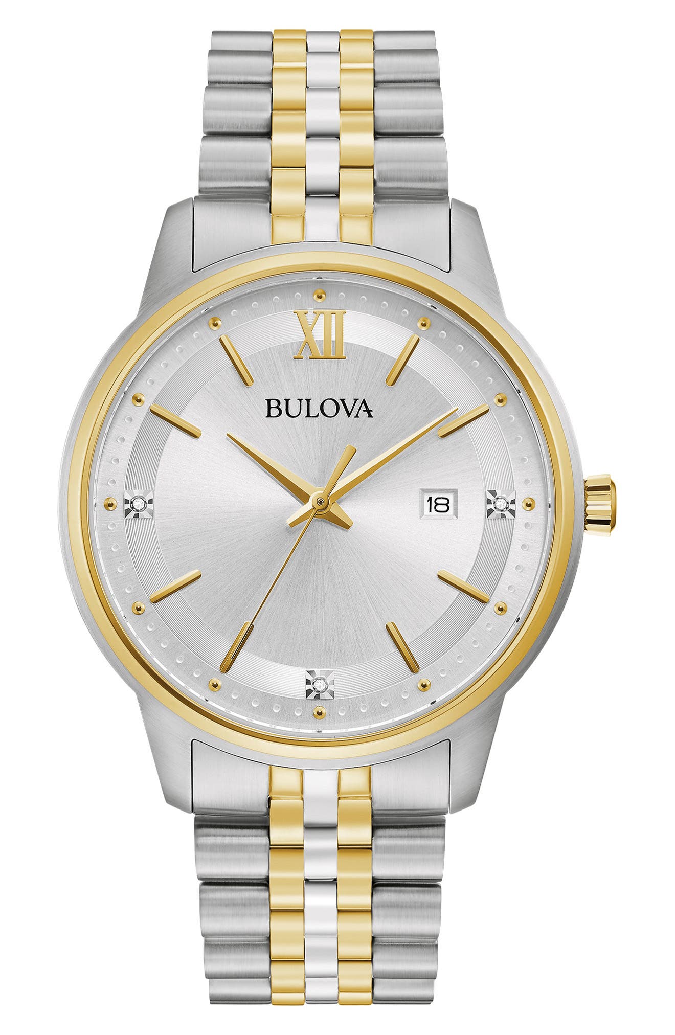 BULOVA Two-Tone Diamond Bracelet Watch, 41mm