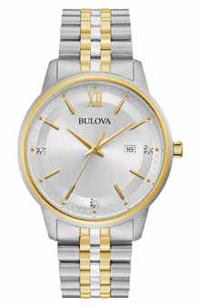 BULOVA Two-Tone Diamond Bracelet Watch, 41mm