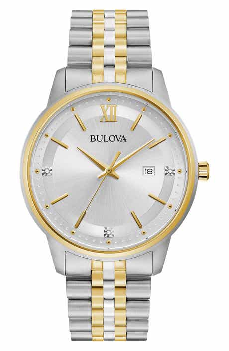 BULOVA Two-Tone Diamond Bracelet Watch, 41mm