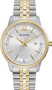 BULOVA Two-Tone Diamond Bracelet Watch, 41mm