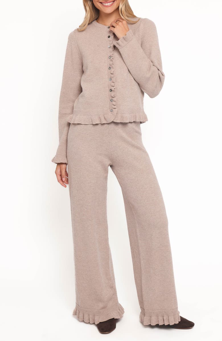 Petal & Pup Eve Cardigan Sweater & Pants, Main, color, Beige