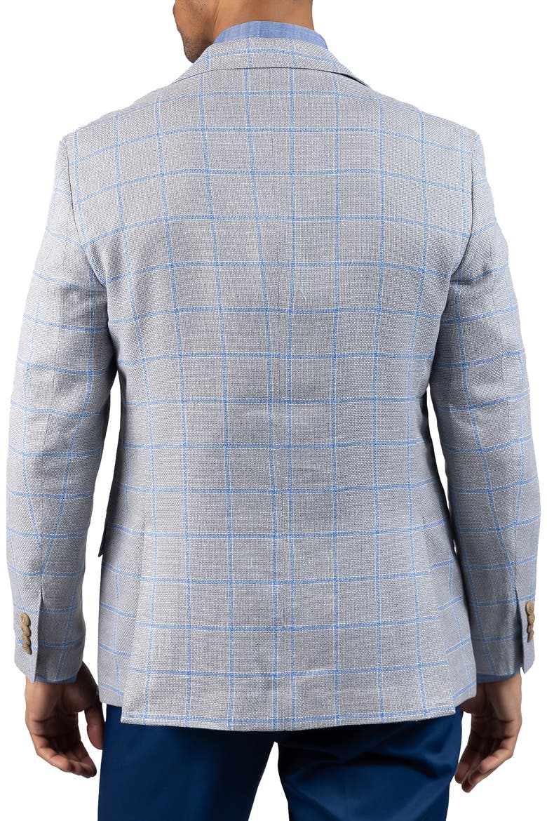 Textured Yarn Dye Windowpane Sport Coat, Alternate, color, REGENT GREY