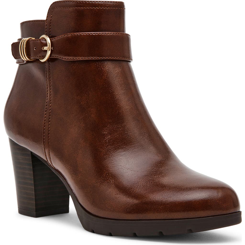Anne Klein Rumor Platform Bootie In Brown