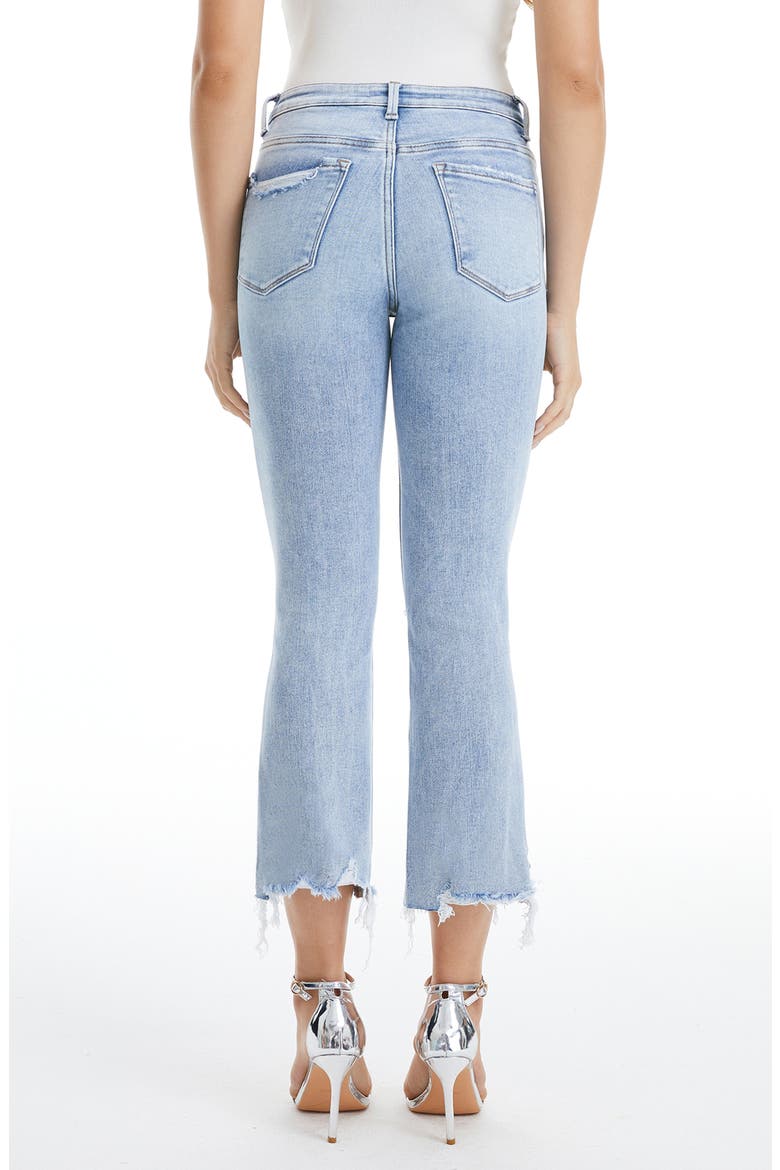Tina High Waist Distressed Crop Flare Jeans, Alternate, color, LIGHT BLUE