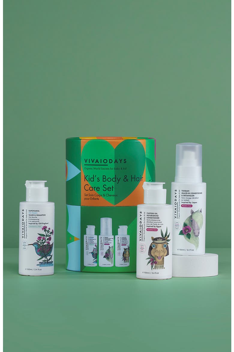 Kid's Body & Hair Care Gift Set, Alternate, color, Green