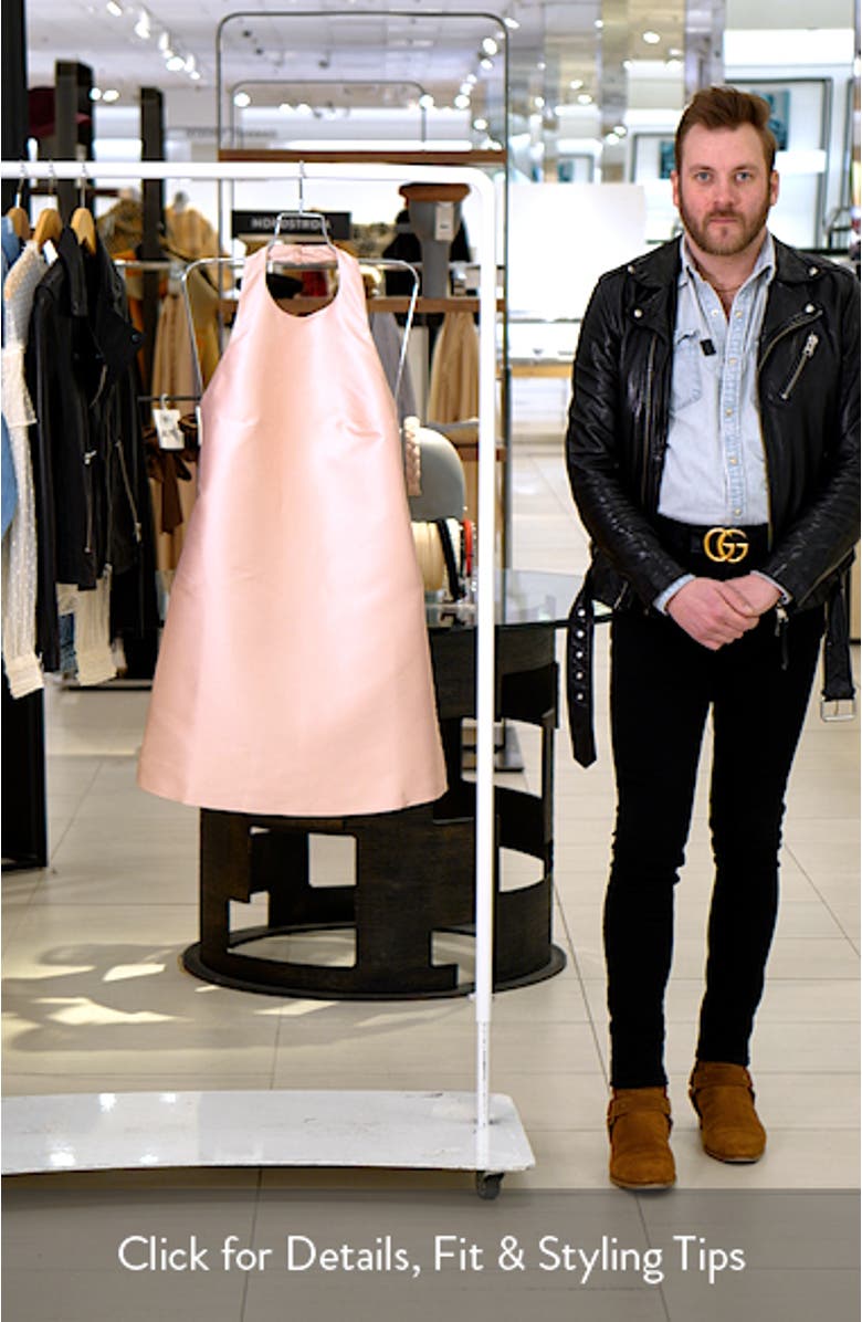 Open Back Satin Halter Minidress, sales video thumbnail