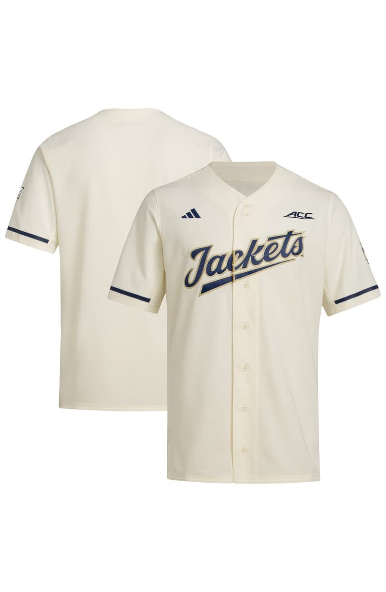 adidas Men's adidas  Cream Georgia Tech Yellow Jackets Replica Baseball Jersey, Alternate, color, 
