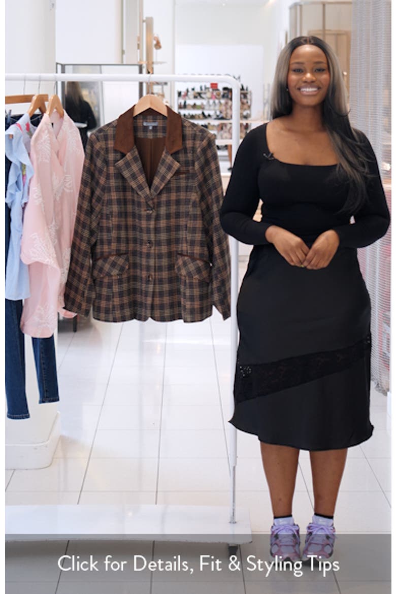 Plaid Three-Button Blazer video