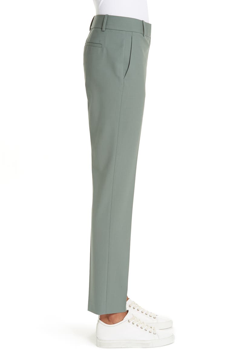 Straight Leg Stretch Wool Trousers, Alternate, color, PALE GREY MOSS
