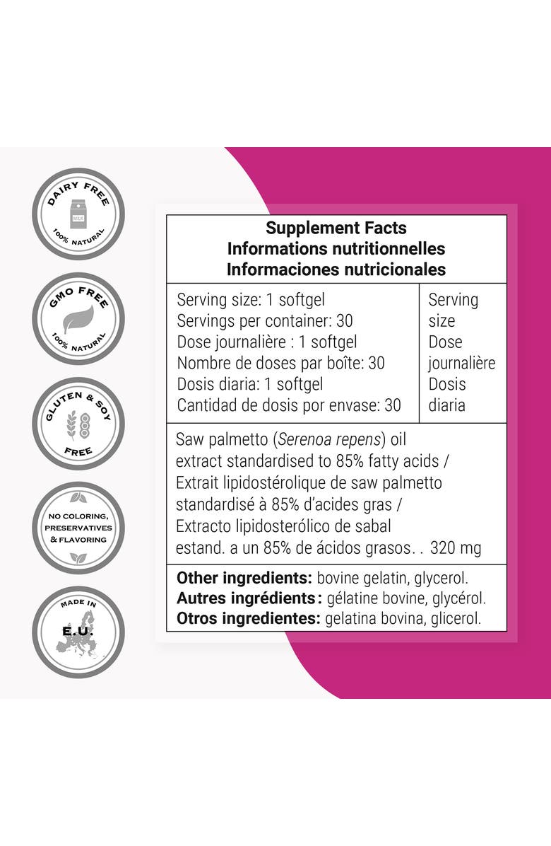 SuperSmart Saw Palmetto 320mg per Day, Alternate, color, NO COLOR