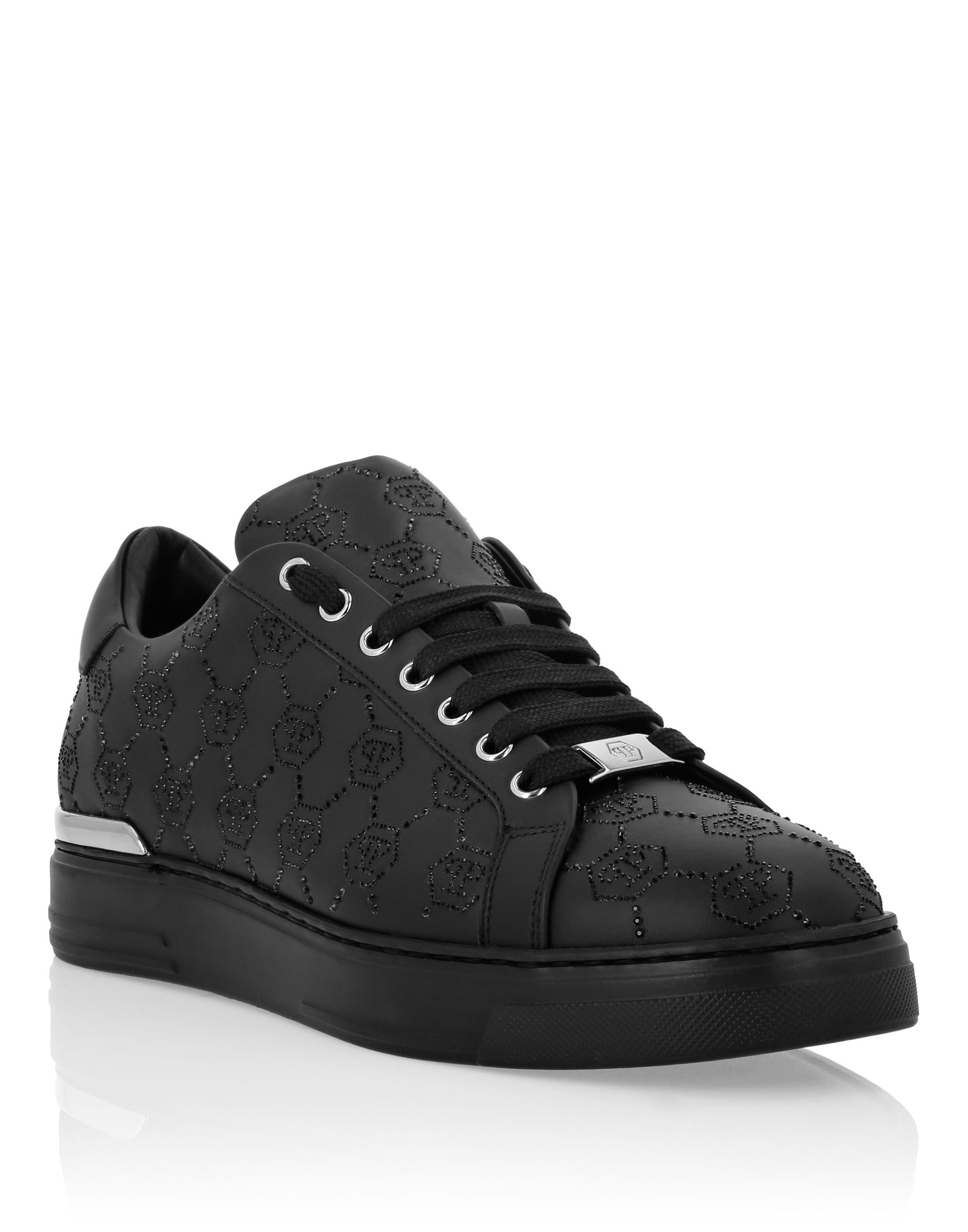 Low Top Sneakers Carson Monogram Strass Unisex, Main, color, black/black