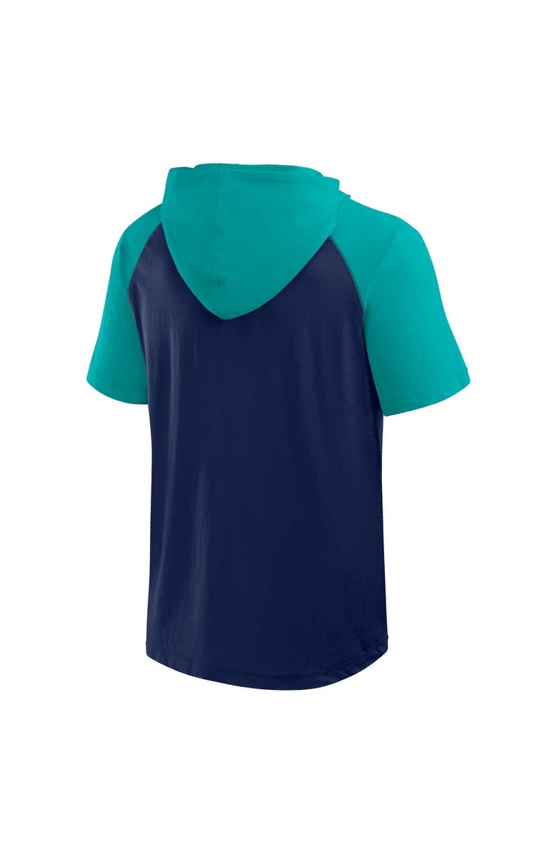 PROFILE Men's Profile Navy Seattle Mariners Big & Tall Short Sleeve Pullover Hoodie, Alternate, color, 