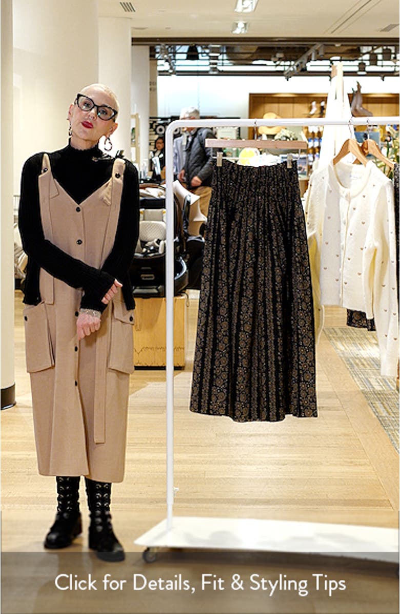 The Canary Print Midi Skirt, sales video thumbnail