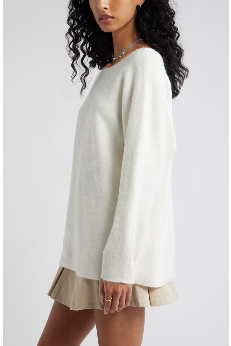 Lofty Boat Neck Oversize Sweater, Alternate, color, IVORY