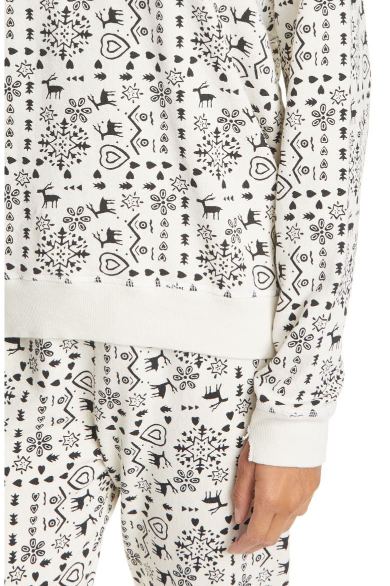 The College Sweatshirt, Alternate, color, WASHED WHITE FOLK PRINT
