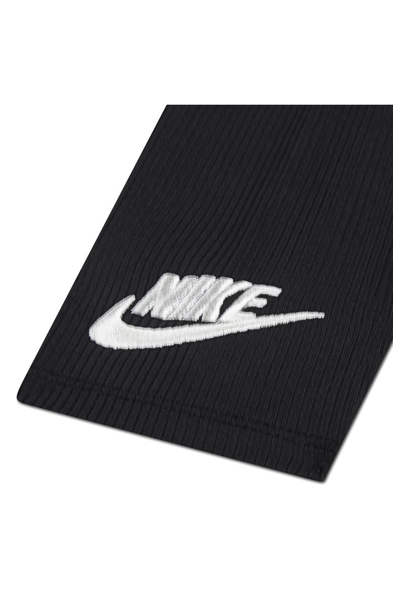 Nike Kids' Wild Warmth Long Sleeve T-Shirt, Quilted Vest & Leggings Set, Alternate, color, Black