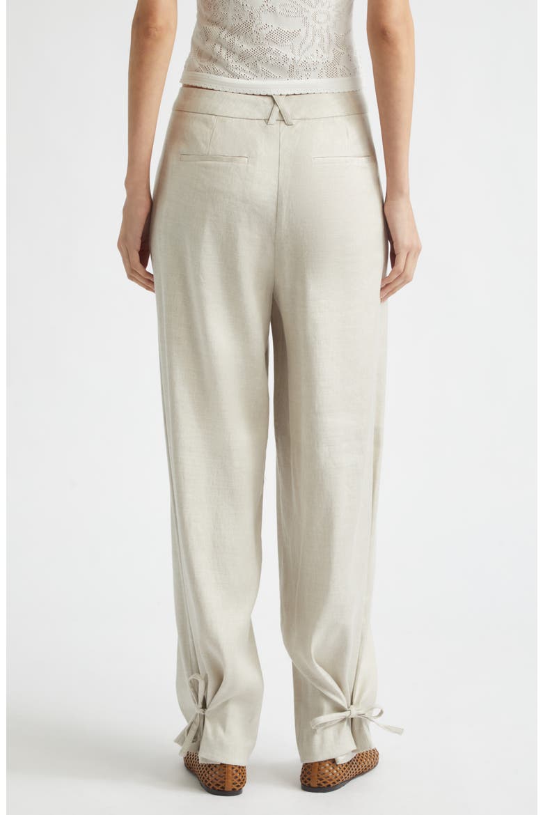 Elowen Wide Leg Linen Blend Pants, Alternate, color, DESERT