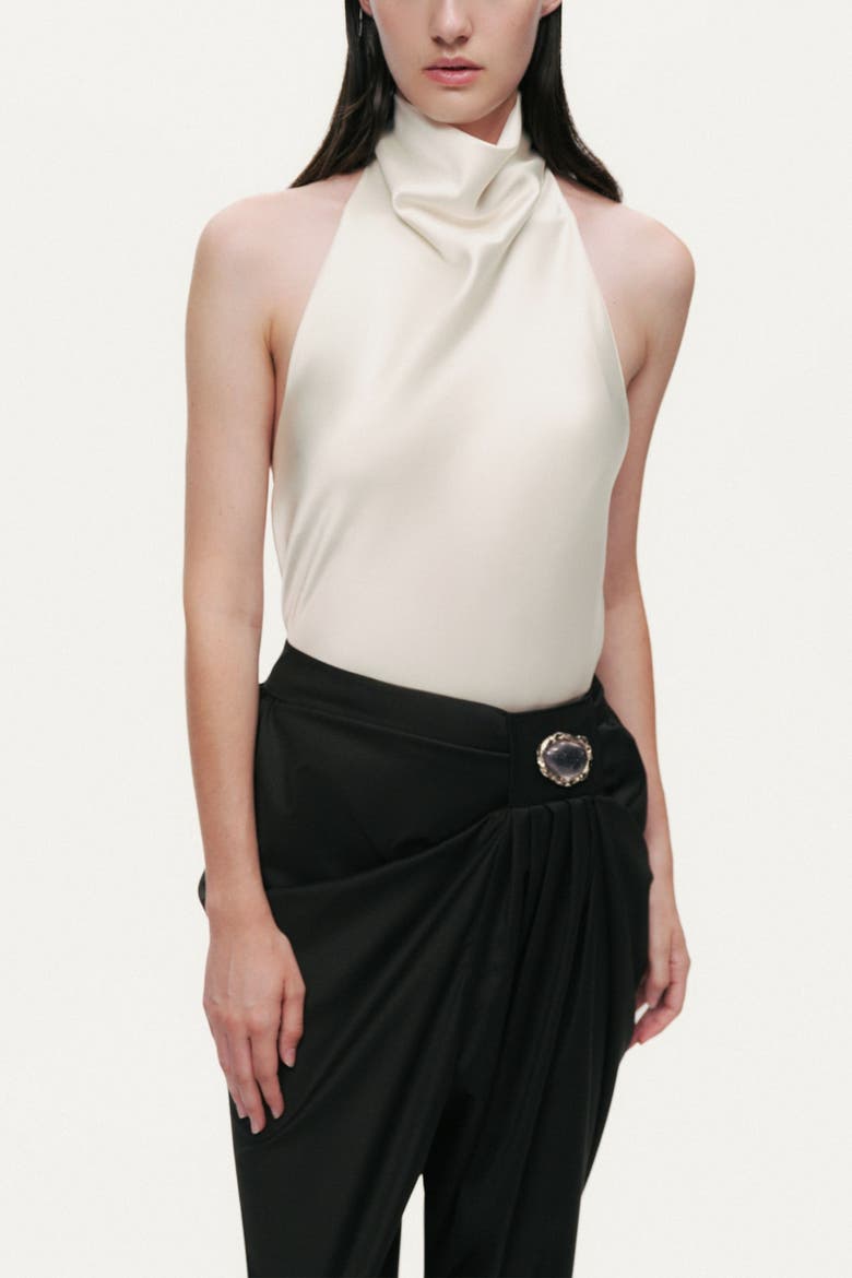 Accessory Detailed Pleated Pants, Alternate, color, Black