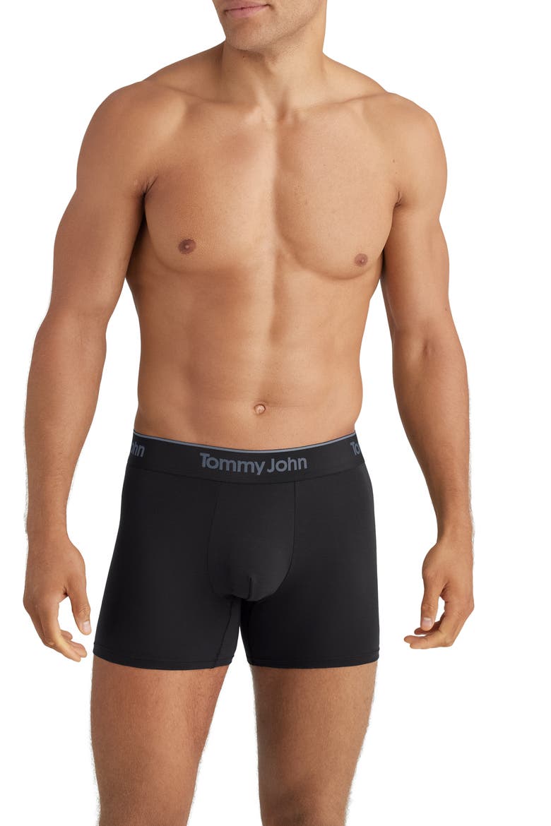 Assorted 3-Pack Second Skin 4-Inch Stretch Modal Boxer Briefs, Alternate, color, DRESS BLUES/CABERNET/V SDB