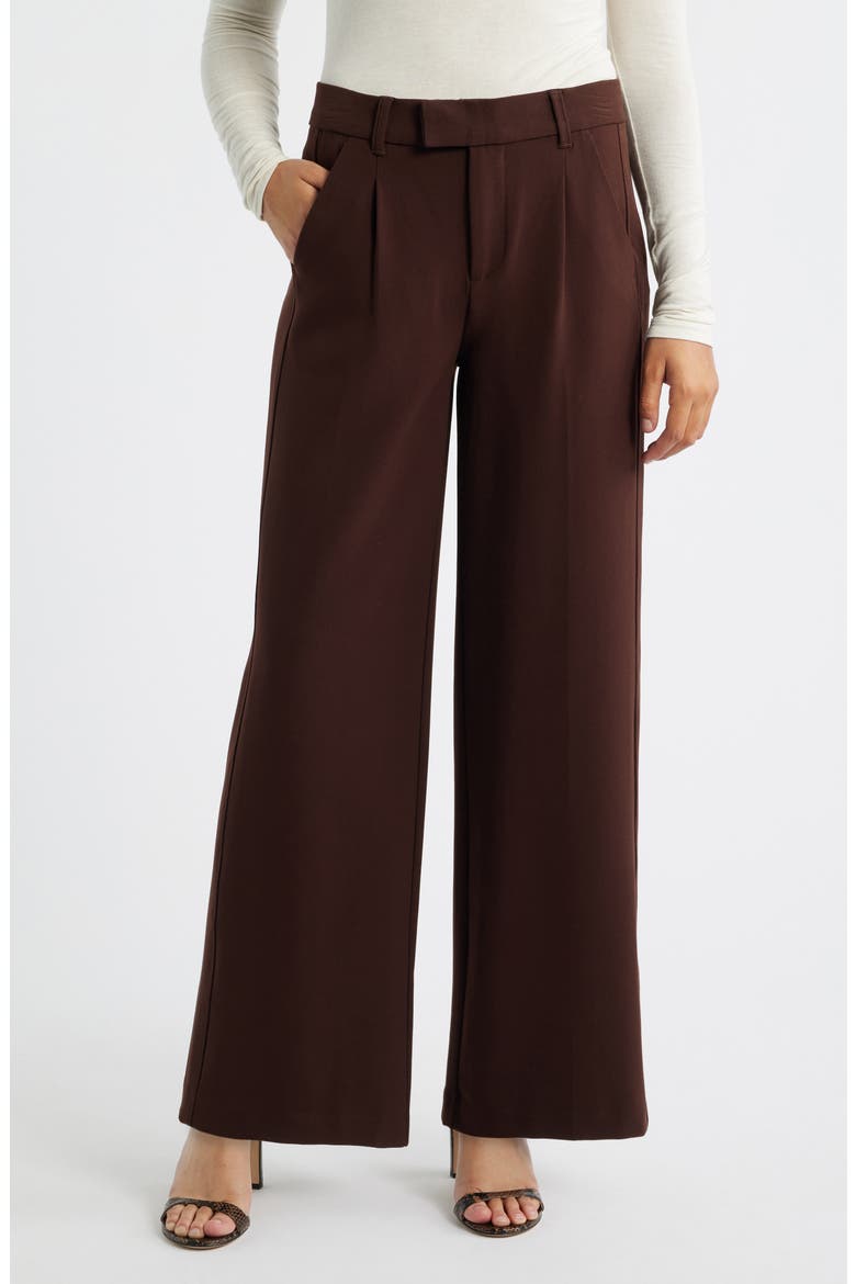 Skyrise Wide Leg Pants, Main, color, CHOCOLATE TRUFFLE