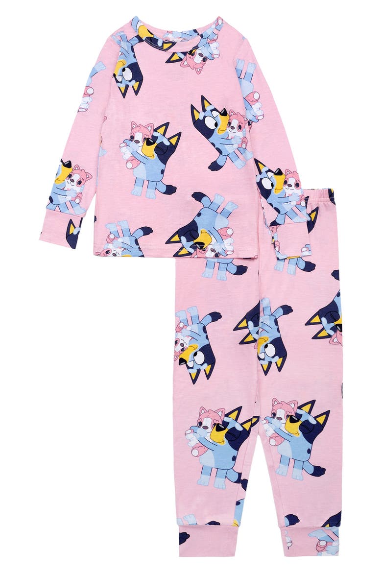 Kids' Bluey Long Sleeve Pajamas, Main, color, PINK