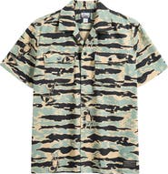 Billionaire Boys Club BB Tiger Camo Cotton Camp Shirt