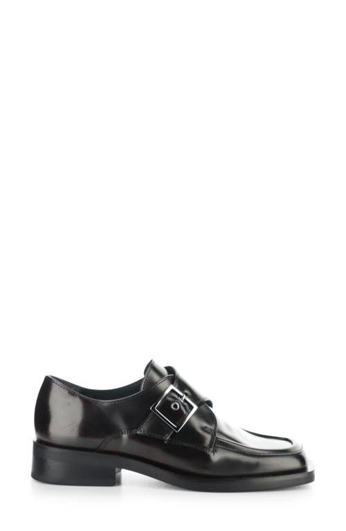 Bos. & Co. Eliza Moc Toe Monk Strap Loafer In Black
