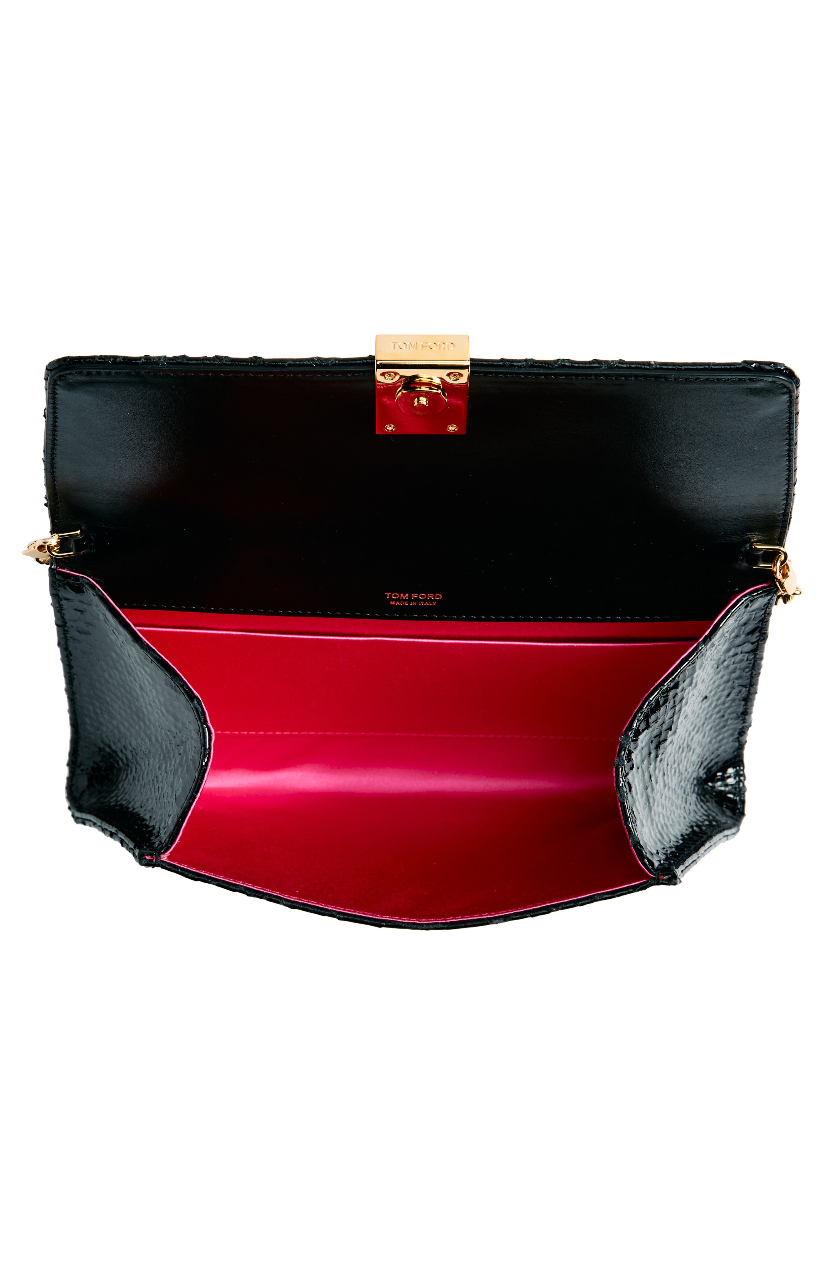 TOM FORD Nobile Python Embossed Leather Clutch, Alternate, color, 