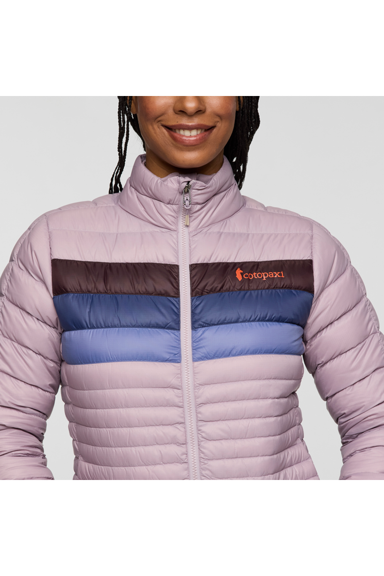 Fuego Down Jacket - Women's, Alternate, color, Quartz Stripes