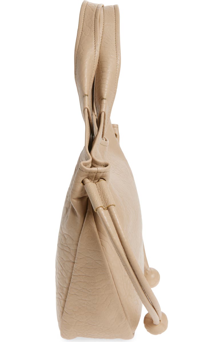 Marni Small Trunkaroo Leather Tote, Alternate, color, Dune