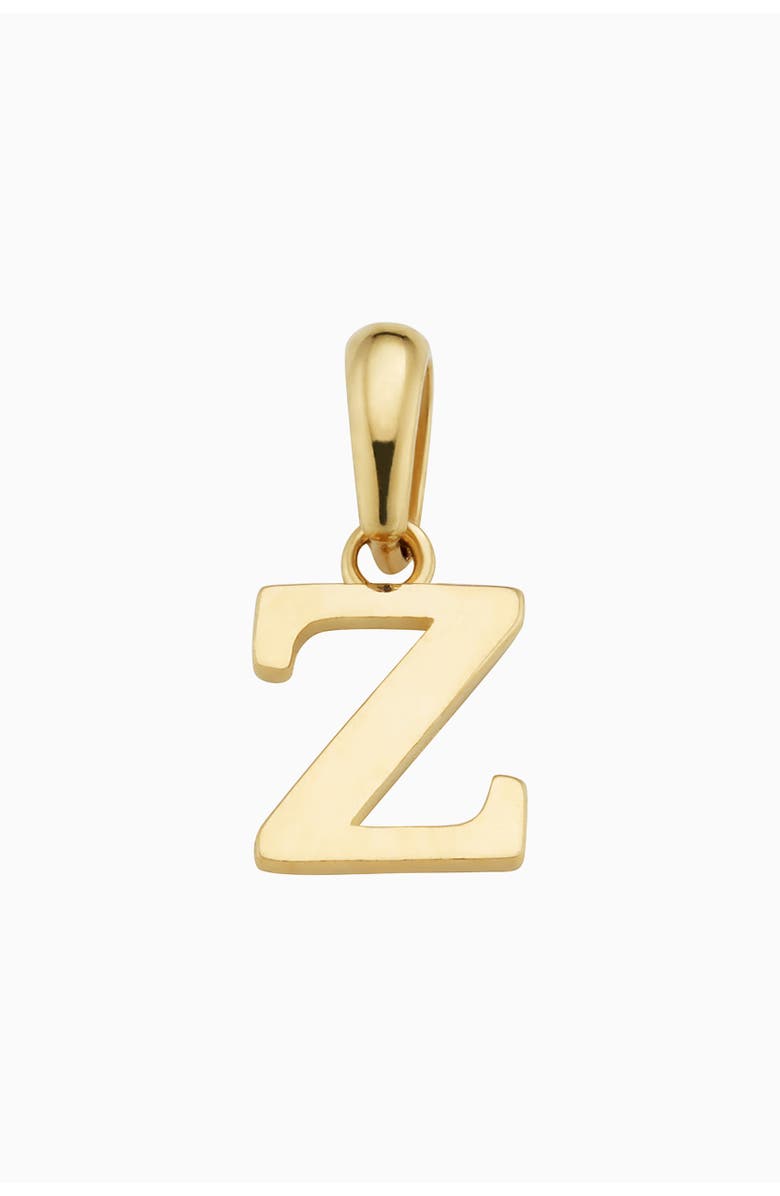 Oradina 14K Gold My Letter Initial Pendant Charm, Main, color, Letter Z