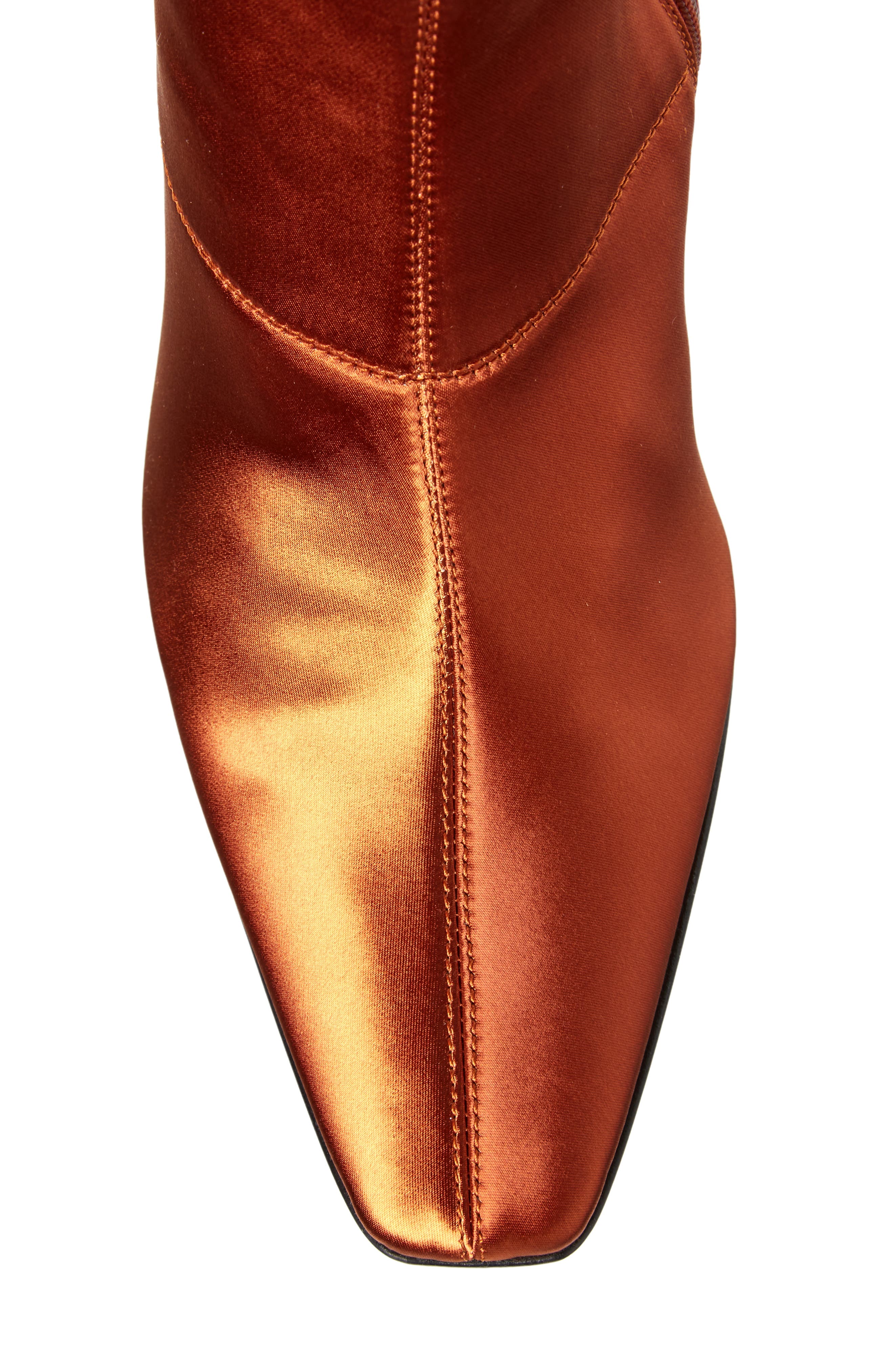 Crescent Stretch Over the Knee Boot, Alternate, color, RUST