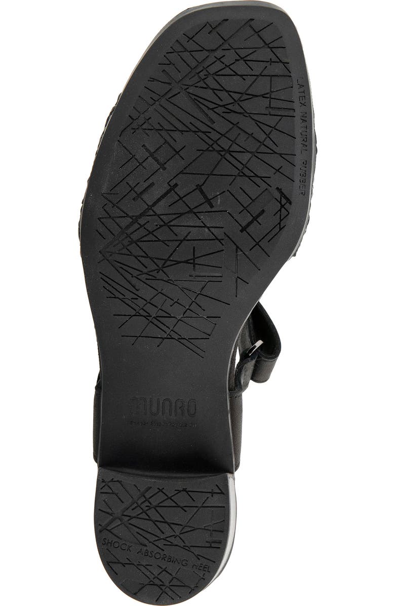 Munro Leeland Ankle Strap Sandal - Multiple Widths Available, Alternate, color, Black Raffia/ Leather