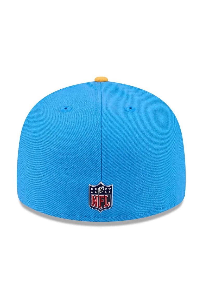 Men's New Era  Powder Blue/Gold Los Angeles Chargers 2026 NFL Draft Pre-Curved 59FIFTY Fitted Hat, Alternate, color, Powder Blue