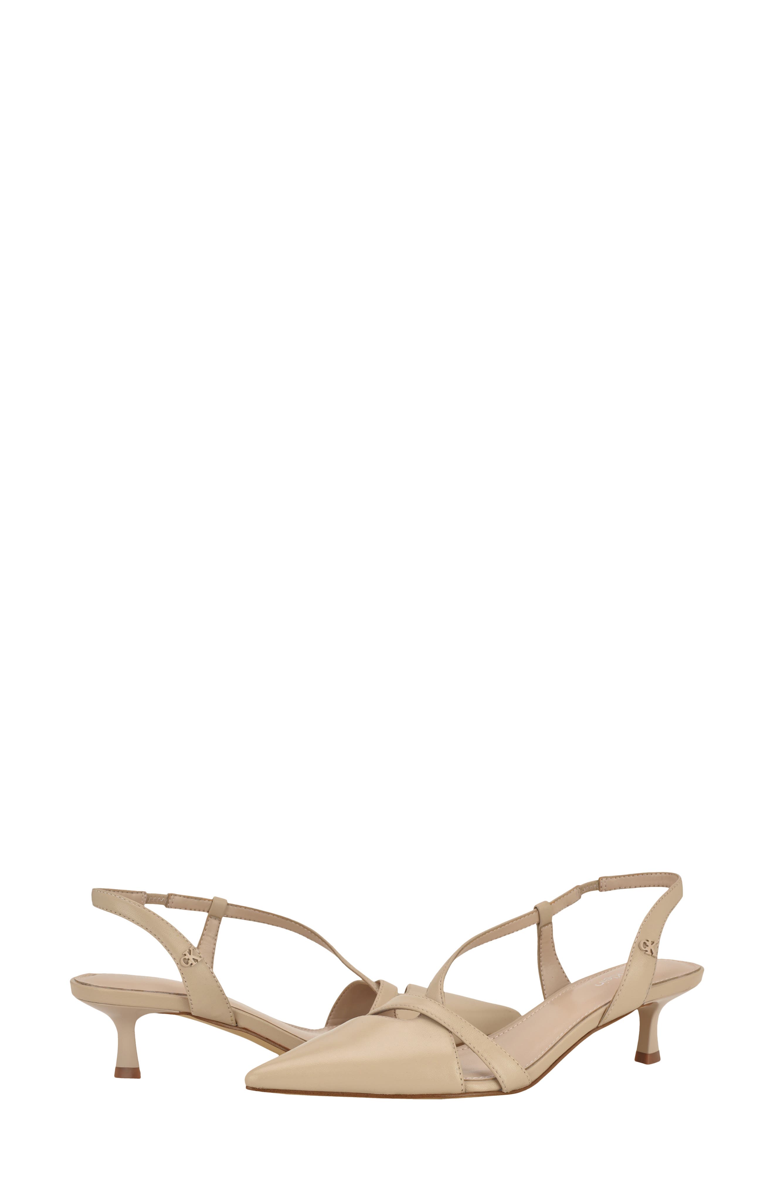 Arlanna Slingback Pointed Toe Kitten Heel Pump, Alternate, color, LIGHT NATURAL LEATHER