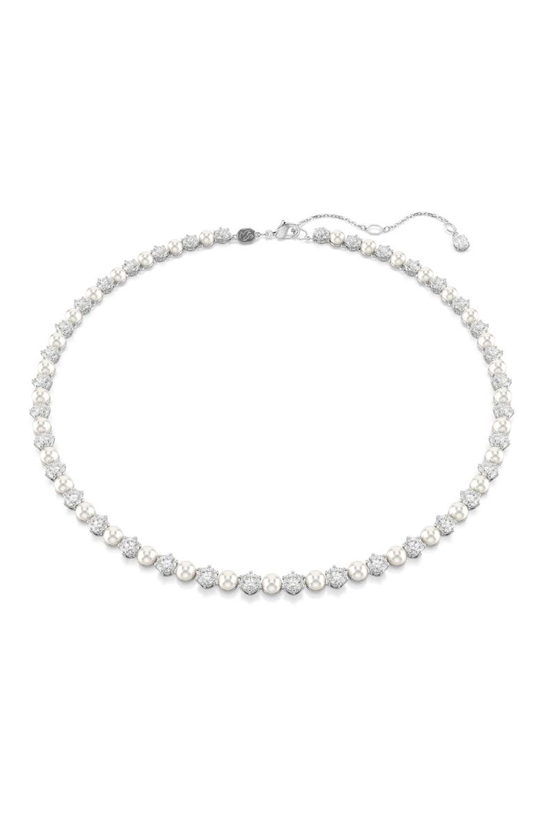 Matrix Crystal & Faux Pearl Tennis Necklace video