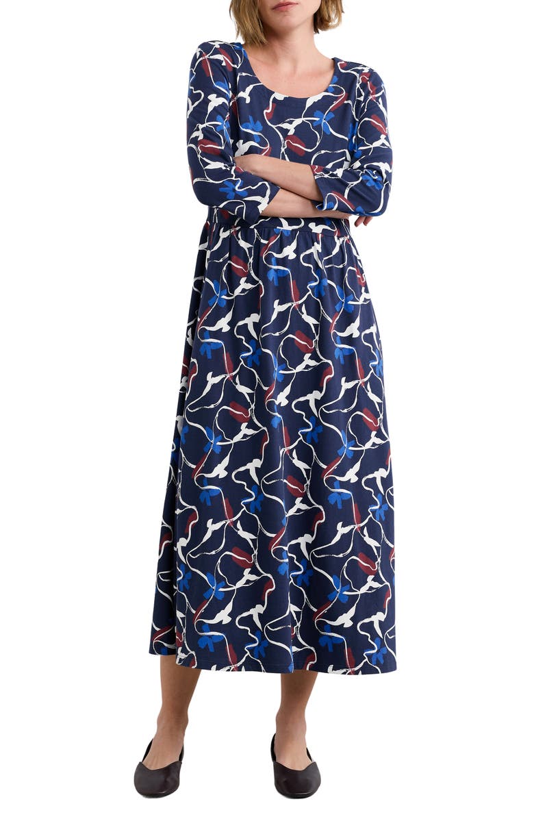 Seasalt Cornwall Emily Abstract Print Dress, Main, color, Kestrel Flight Maritime