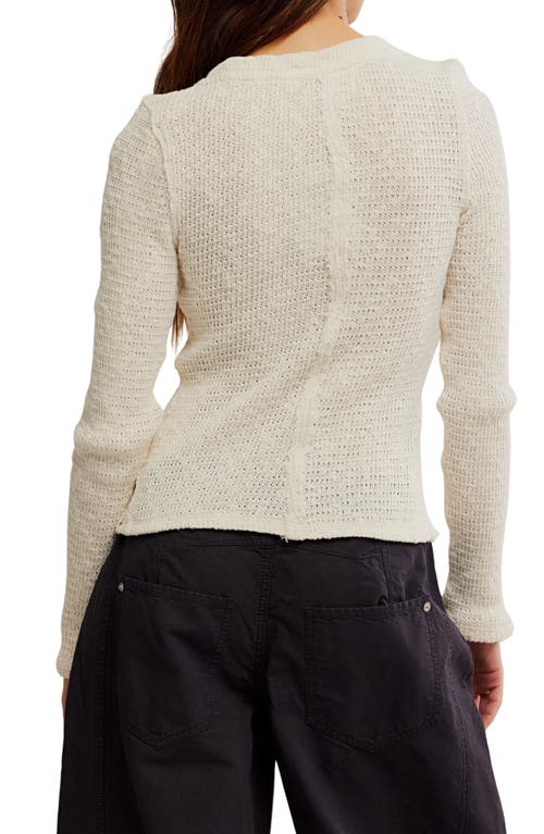 Free People It's On Rib Cardigan In White