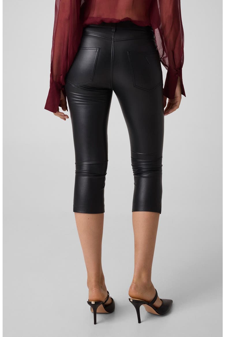 Faux Leather Capri Pants, Alternate, color, JBLACK-BLACK