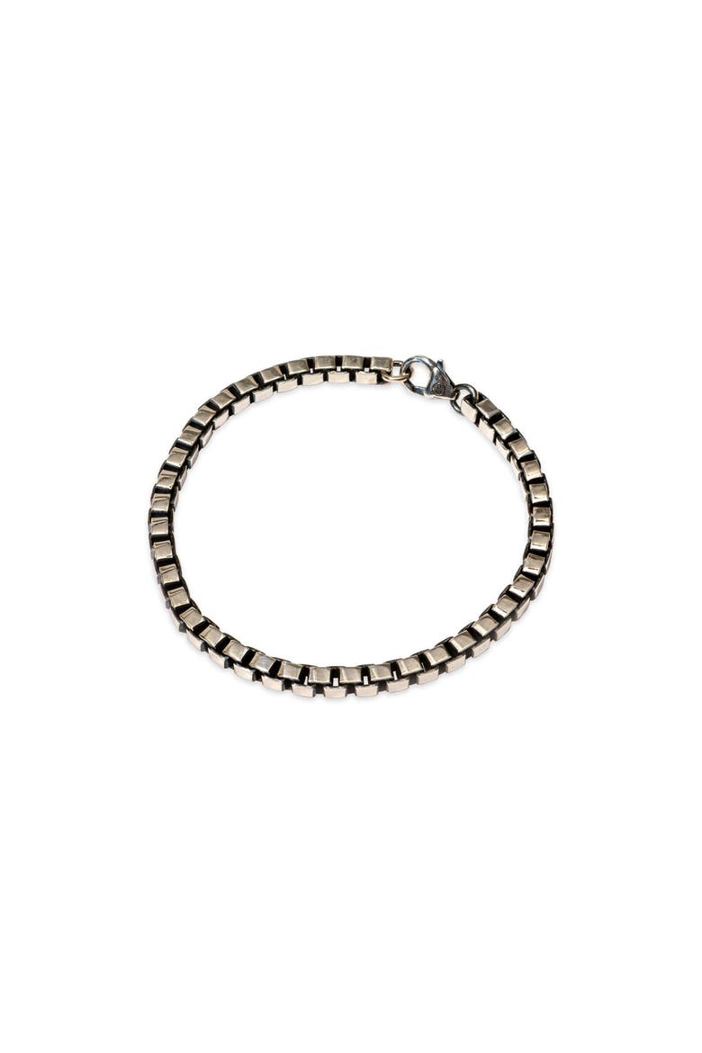 Box Chain Bracelet, Main, color, Silver