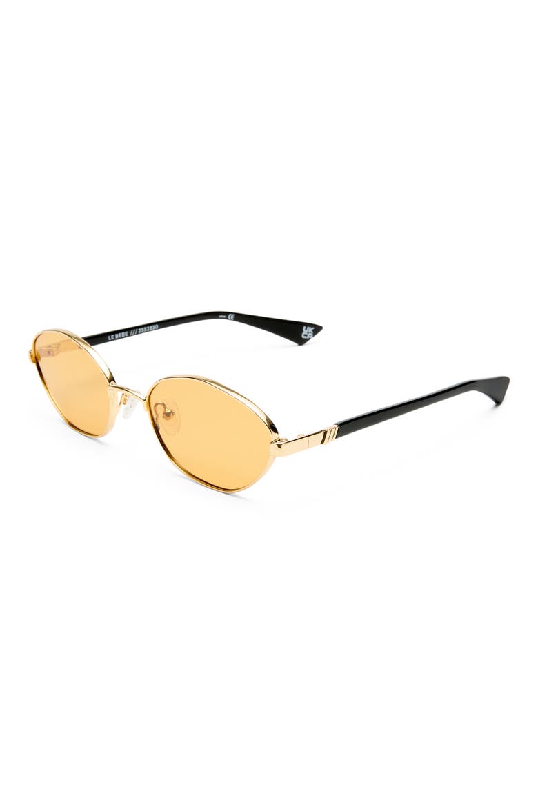 Le Bebe 58mm Oval Sunglasse, Alternate, color, GOLD / AMBER TINT