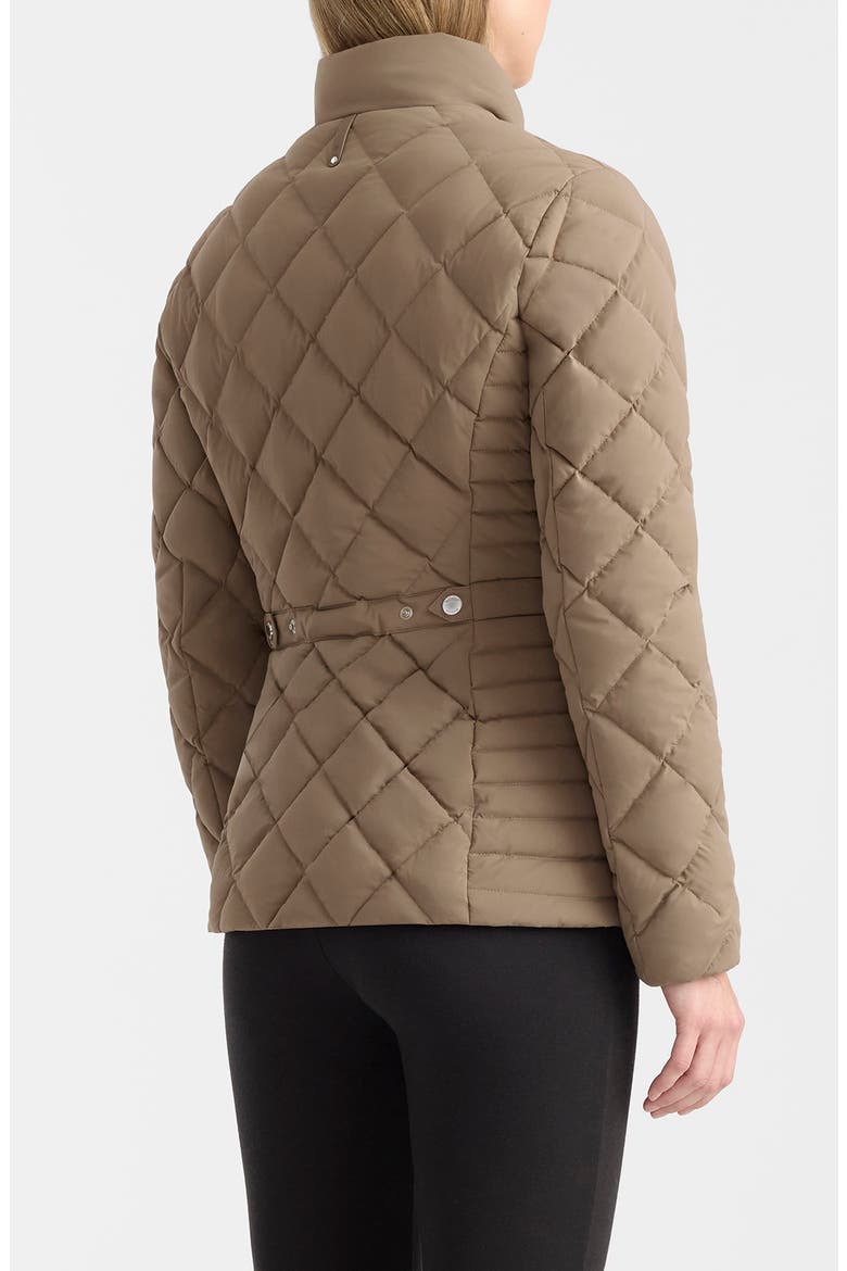 VIK Diamond Quilted Recycled Down Jacket, Alternate, color, TRUFFLE BROWN