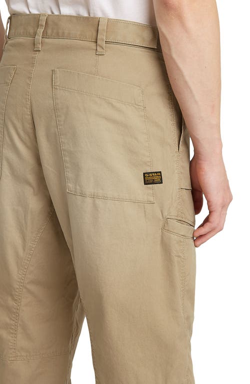 G-star 3d Relaxed Cotton Fatigue Pants In Gold
